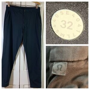 Lululemon Commission Pants Mens Size 32 Black ABC Slim Fit Technical Chino Work